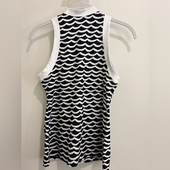 Seafolly Australia Zip Front Rash Guard Swim Vest – Tidal Wave- Size S 🌊🖤🤍 - Picture 7 of 9